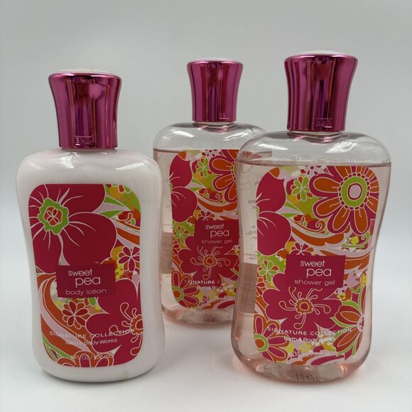 Bath & Body Works Sweet Pea Body Lotion & 2 Shower Gels - Picture 1 of 11